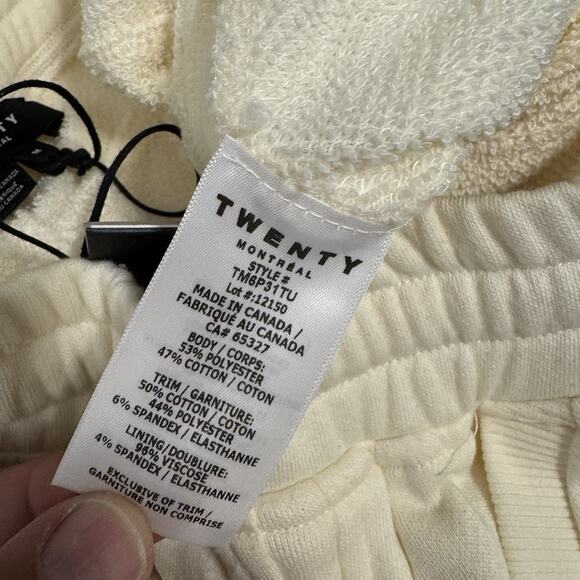 $195 Twenty Montreal Cotton Blend Knit Thermal Joggers Sweatpants Men's M New WT - Picture 7 of 9